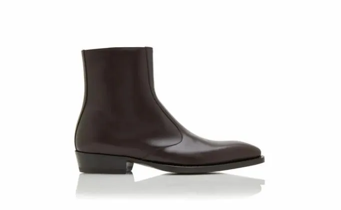 Boots Men Manolo Blahnik SLOANEBrown Calf Leather Ankle Boots Boots Men Manolo Blahnik SLOANEBrown Calf Leather Ankle Boots