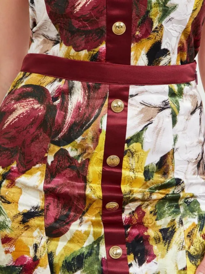 Bottoms Women Marciano Autumn Garden Brocade Pencil Skirt Autumn Garden Print Bottoms Women Marciano Autumn Garden Brocade Pencil Skirt Autumn Garden Print
