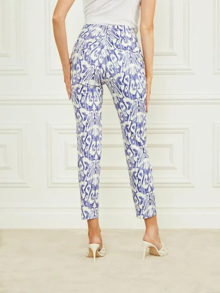 Bottoms Women Marciano Shelly Printed Pant Substance Blue Print Bottoms Women Marciano Shelly Printed Pant Substance Blue Print