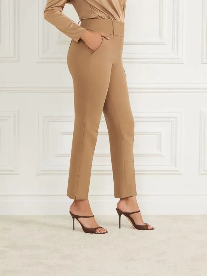 Bottoms Women Marciano Shelly Twill Pant Macchiato Multi Bottoms Women Marciano Shelly Twill Pant Macchiato Multi