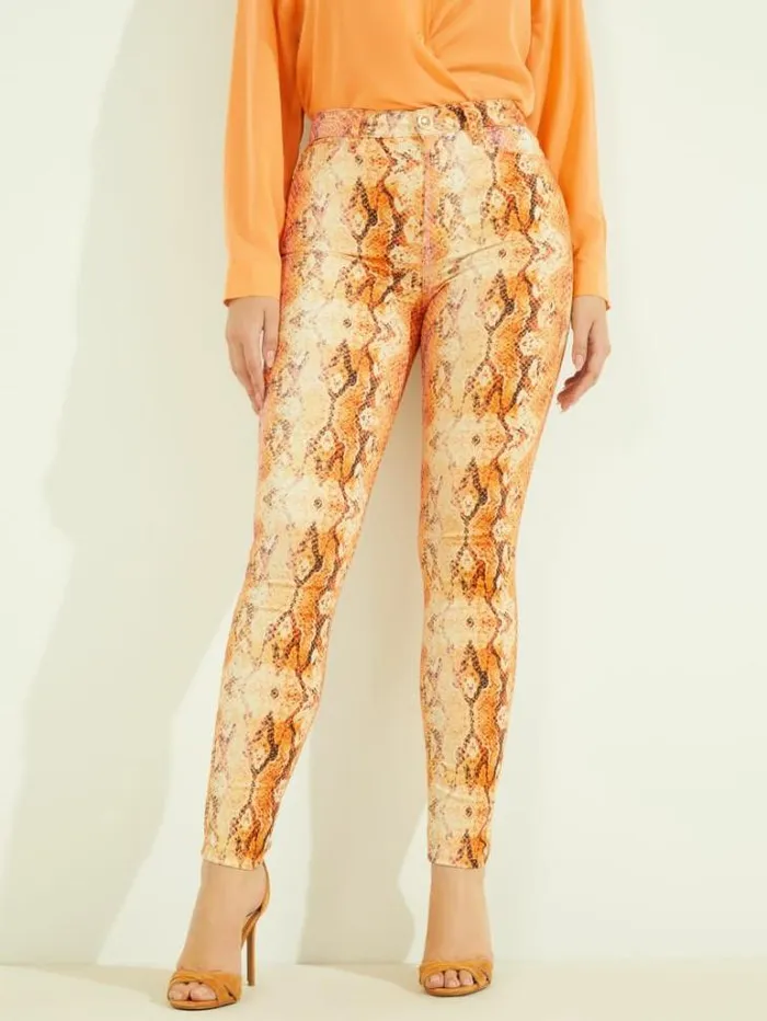 Bottoms Women Marciano Snakeskin Stiletto No 97 Skinny Jean Sonora Skin