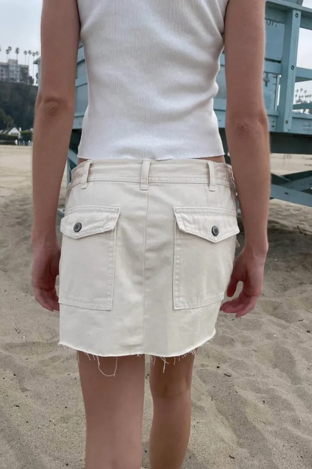 Brandy Melville Bottoms Corinne Cargo Mini Skirt Ivory 8211 Women