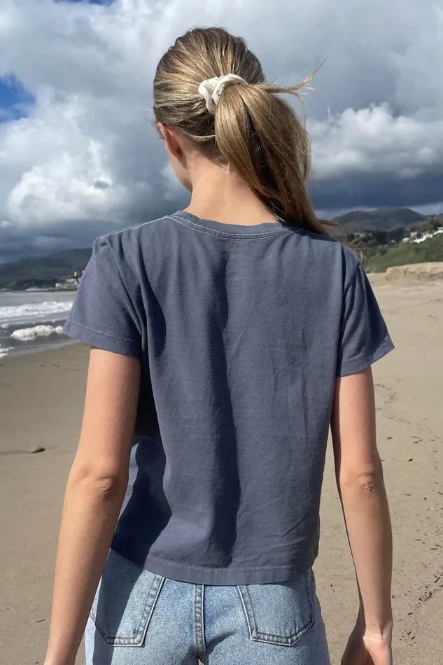 Brandy Melville Graphics Chloe Newport Top Faded Navy Blue 8211 Women