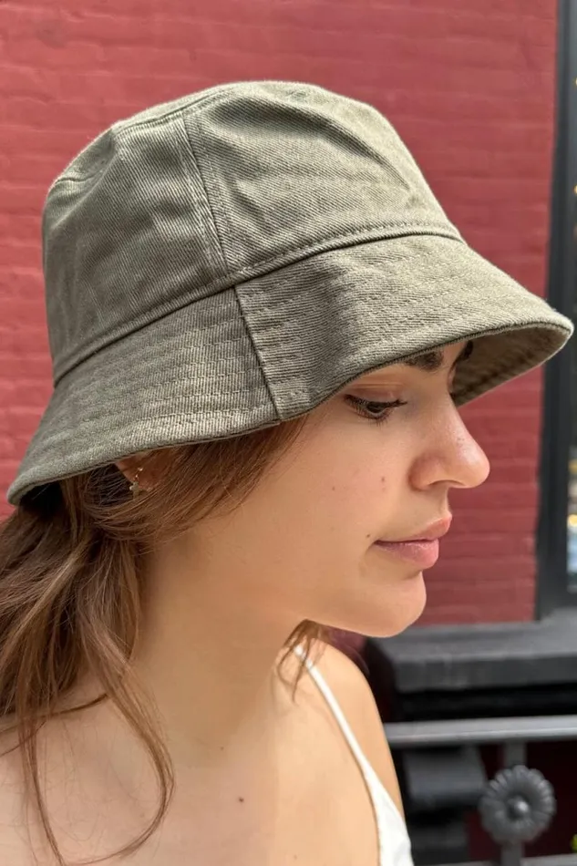 Brandy Melville Hats and Caps Bucket Hat Olive Green 8211 Women