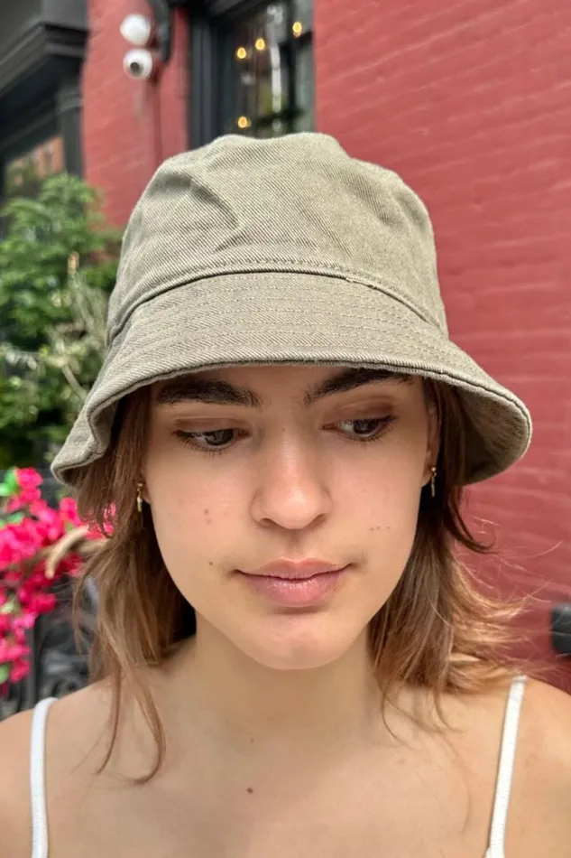 Brandy Melville Hats and Caps Bucket Hat Olive Green 8211 Women