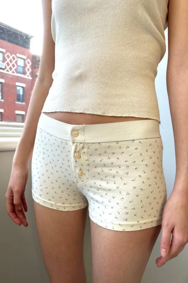 Brandy Melville Intimates Boyshort Floral Underwear Ivory With Light Blue Floral 8211 Women Brandy Melville Intimates Boyshort Floral Underwear Ivory With Light Blue Floral 8211 Women
