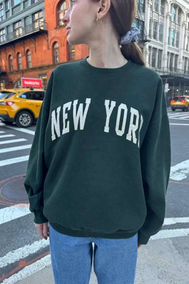Brandy Melville Sweatpants and Sweatshirts Erica New York Sweatshirt Dark Green 8211 Women Brandy Melville Sweatpants and Sweatshirts Erica New York Sweatshirt Dark Green 8211 Women