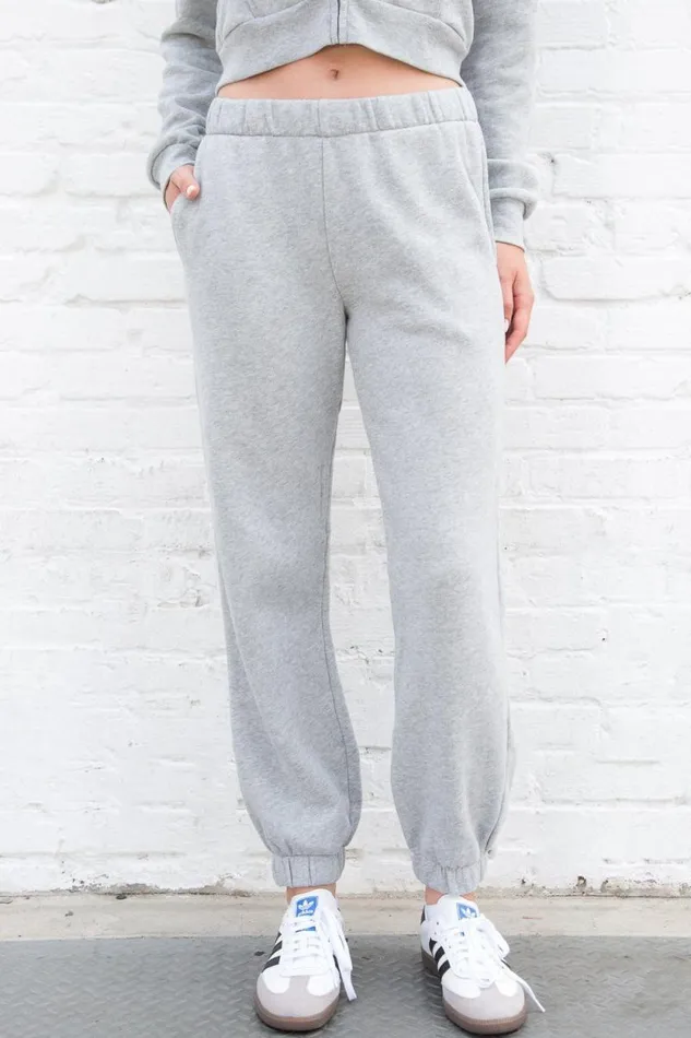 Brandy Melville Sweatpants and Sweatshirts Rosa Sweatpants Super Light Grey 8211 Women