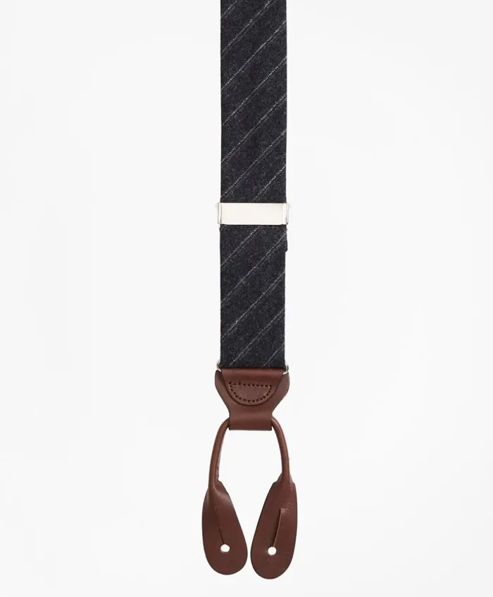 Brooks Brothers Belts Harris Tweed Stripe Suspenders Charcoal 8211 Men Brooks Brothers Belts Harris Tweed Stripe Suspenders Charcoal 8211 Men