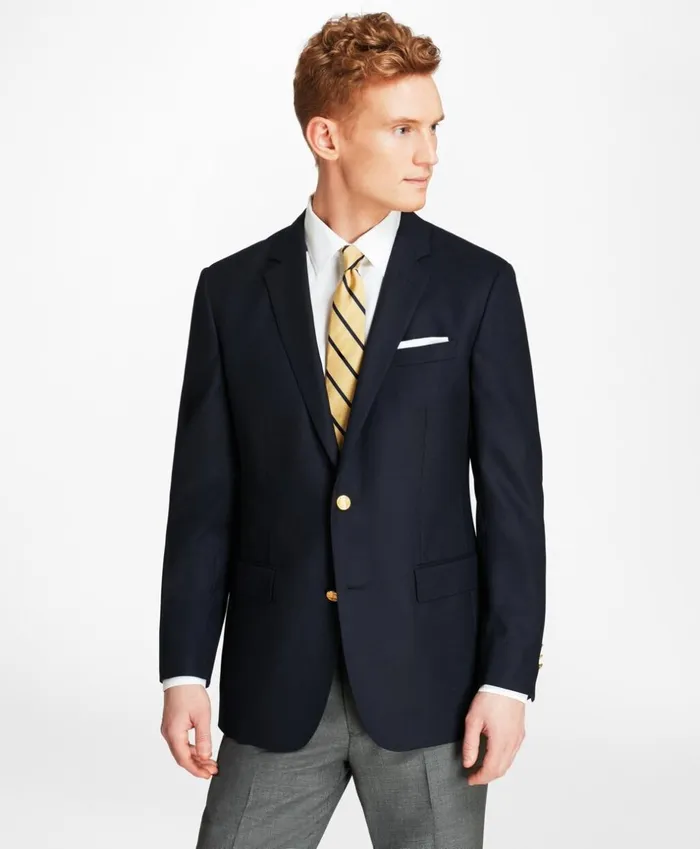 Brooks Brothers Blazers Milano Fit Doeskin Stretch Wool Blazer Navy 8211 Men