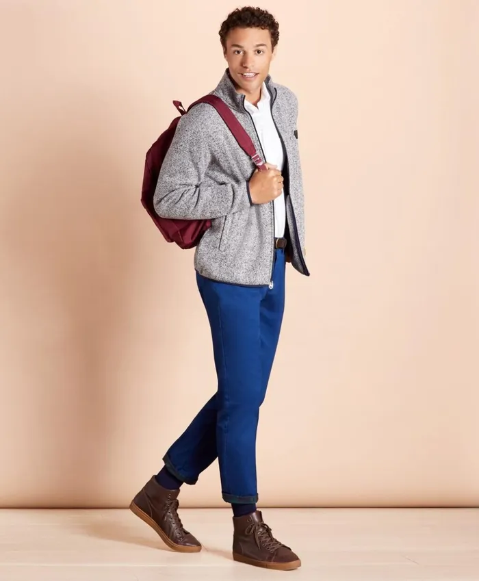 Brooks Brothers Casual Pants FivePocket FlannelLined Chinos Blue 8211 Men Brooks Brothers Casual Pants FivePocket FlannelLined Chinos Blue 8211 Men