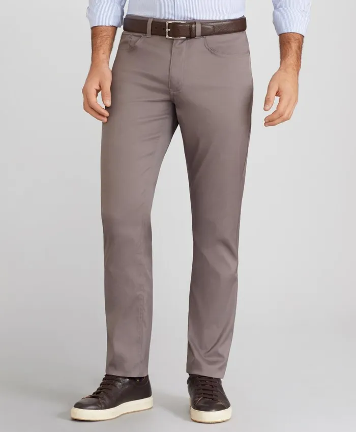 Brooks Brothers Casual Pants SlimFit FivePocket Tech Pants Charcoal 8211 Men