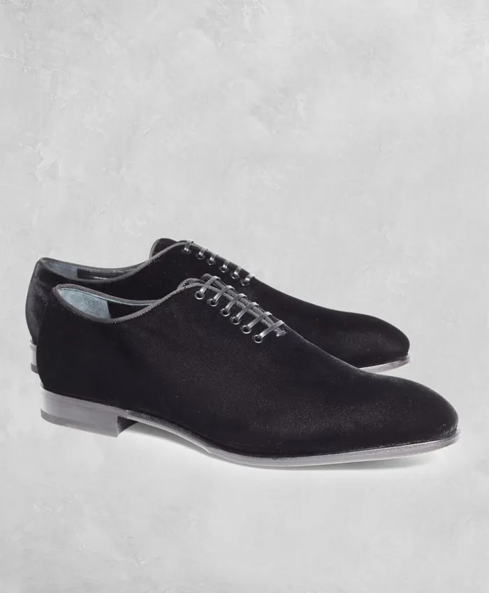 Brooks Brothers Dress and Casual Shoes Golden Fleece Velvet Formal Shoes Black 8211 Men
