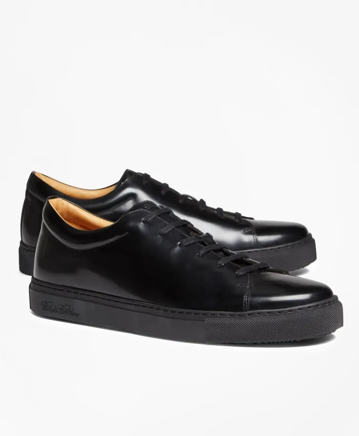 Brooks Brothers Dress and Casual Shoes Leather Sneakers Black 8211 Men