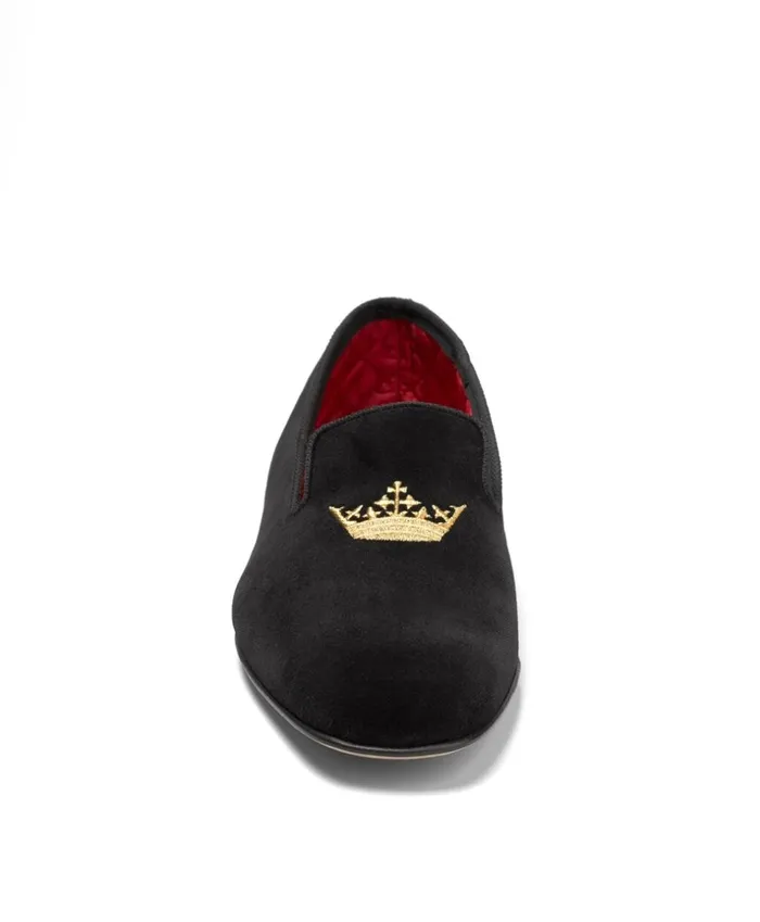 Brooks Brothers Dress and Casual Shoes Velvet Crown Slippers Black 8211 Men Brooks Brothers Dress and Casual Shoes Velvet Crown Slippers Black 8211 Men
