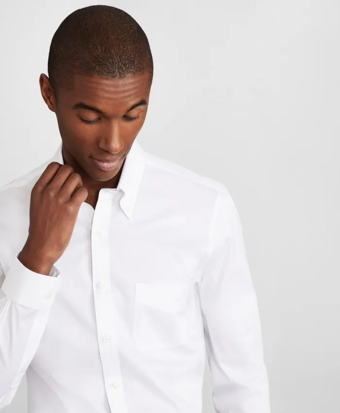 Brooks Brothers Dress Shirts Milano Slim Fit Dress Shirt Performance NonIron With COOLMAX ButtonDown Collar Twill White 8211 Men Brooks Brothers Dress Shirts Milano Slim Fit Dress Shirt Performance NonIron With COOLMAX ButtonDown Collar Twill White 8211 Men