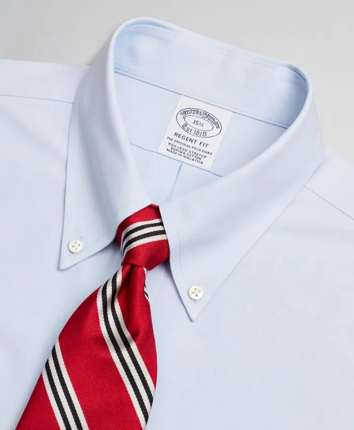 Brooks Brothers Dress Shirts Stretch Regent Fitted Dress Shirt NonIron Poplin EndonEnd ShortSleeve Light Blue 8211 Men Brooks Brothers Dress Shirts Stretch Regent Fitted Dress Shirt NonIron Poplin EndonEnd ShortSleeve Light Blue 8211 Men