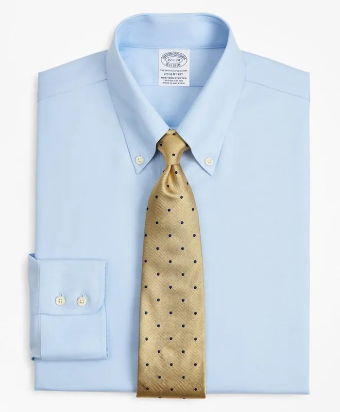 Brooks Brothers Dress Shirts Stretch Regent Fitted Dress Shirt NonIron Twill ButtonDown Collar Light Blue 8211 Men Brooks Brothers Dress Shirts Stretch Regent Fitted Dress Shirt NonIron Twill ButtonDown Collar Light Blue 8211 Men