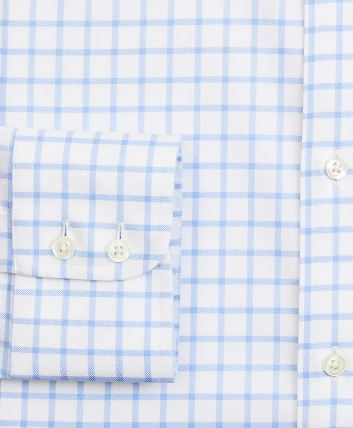 Brooks Brothers Dress Shirts Stretch Soho ExtraSlimFit Dress Shirt NonIron Twill English Collar Grid Check Light Blue 8211 Men Brooks Brothers Dress Shirts Stretch Soho ExtraSlimFit Dress Shirt NonIron Twill English Collar Grid Check Light Blue 8211 Men