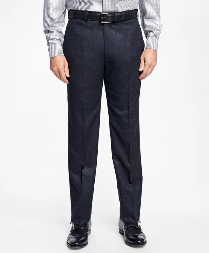 Brooks Brothers Dress Trousers Madison Fit Stretch Flannel Trousers Charcoal 8211 Men