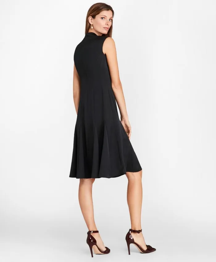 Brooks Brothers Dresses Beaded Satin ALine Dress Black 8211 Women Brooks Brothers Dresses Beaded Satin ALine Dress Black 8211 Women