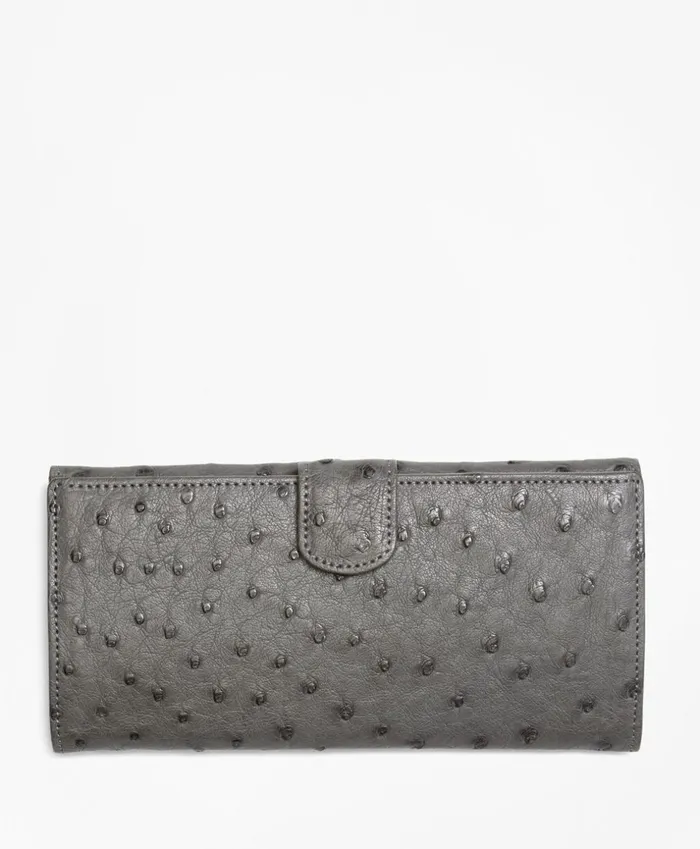 Brooks Brothers Handbags and Wallets Ostrich Wallet Grey 8211 Women Brooks Brothers Handbags and Wallets Ostrich Wallet Grey 8211 Women