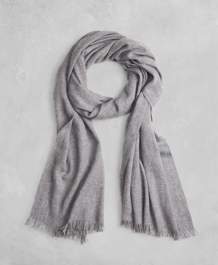 Brooks Brothers Hats Gloves and Scarves Golden Fleece Cashmere Silk Scarf Grey 8211 Men