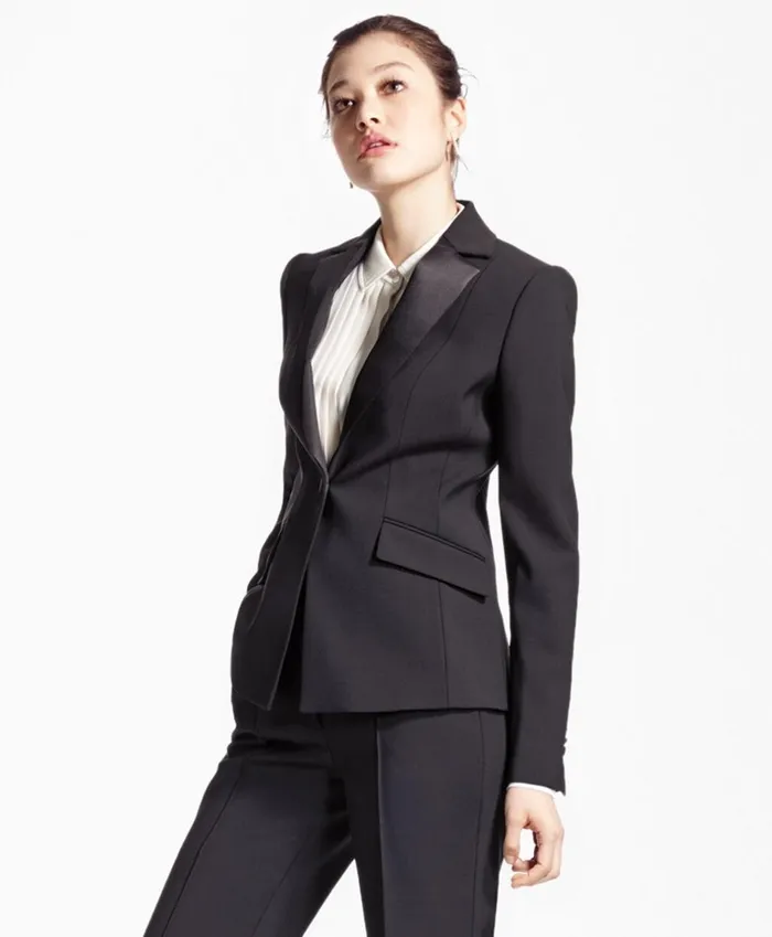 Brooks Brothers Jackets SingleBreasted Stretch Wool Tuxedo Jacket Black 8211 Women Brooks Brothers Jackets SingleBreasted Stretch Wool Tuxedo Jacket Black 8211 Women