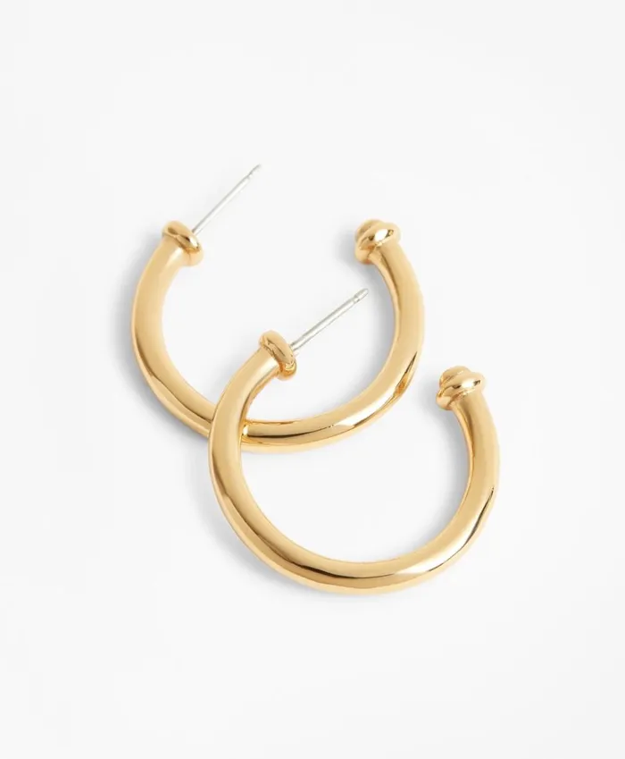 Brooks Brothers Jewelry GoldPlated Hoop Earrings Gold 8211 Women