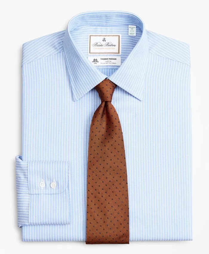 Brooks Brothers Luxury Shirts Luxury Collection Milano SlimFit Dress Shirt Franklin Spread Collar Ground Stripe Blue 8211 Men Brooks Brothers Luxury Shirts Luxury Collection Milano SlimFit Dress Shirt Franklin Spread Collar Ground Stripe Blue 8211 Men