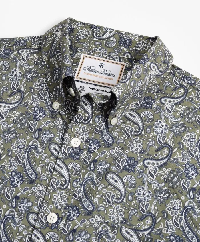 Brooks Brothers Luxury Shirts Luxury Collection Regent Fitted Sport Shirt ButtonDown Collar Paisley Print Olive 8211 Men Brooks Brothers Luxury Shirts Luxury Collection Regent Fitted Sport Shirt ButtonDown Collar Paisley Print Olive 8211 Men