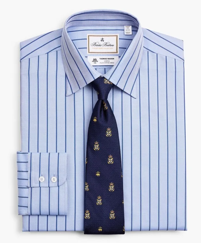 Brooks Brothers Luxury Shirts Luxury Collection Soho ExtraSlimFit Dress Shirt Franklin Spread Collar Herringbone Stripe Blue 8211 Men Brooks Brothers Luxury Shirts Luxury Collection Soho ExtraSlimFit Dress Shirt Franklin Spread Collar Herringbone Stripe Blue 8211 Men