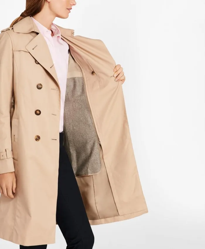 Brooks Brothers Outerwear DoubleBreasted Trench Coat Khaki 8211 Women Brooks Brothers Outerwear DoubleBreasted Trench Coat Khaki 8211 Women