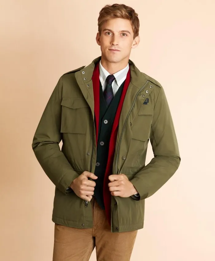 Brooks Brothers Outerwear FourPocket Field Jacket With Removable Vest Ivy Green 8211 Men Brooks Brothers Outerwear FourPocket Field Jacket With Removable Vest Ivy Green 8211 Men