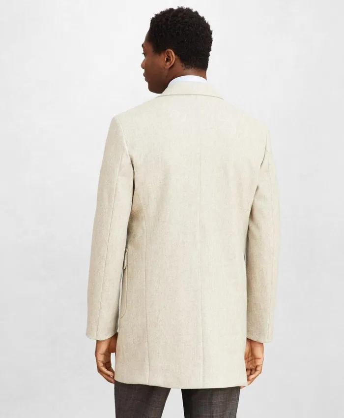 Brooks Brothers Outerwear Golden Fleece DoubleWeave Wool Topcoat Beige 8211 Men Brooks Brothers Outerwear Golden Fleece DoubleWeave Wool Topcoat Beige 8211 Men