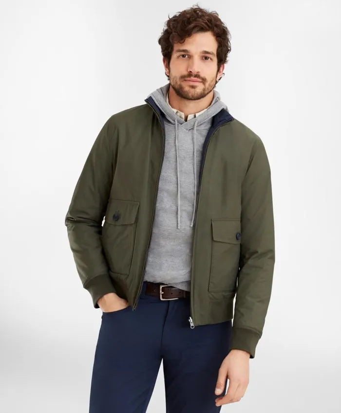 Brooks Brothers Outerwear Reversible Bomber Jacket Green 8211 Men