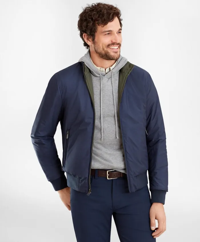 Brooks Brothers Outerwear Reversible Bomber Jacket Green 8211 Men Brooks Brothers Outerwear Reversible Bomber Jacket Green 8211 Men