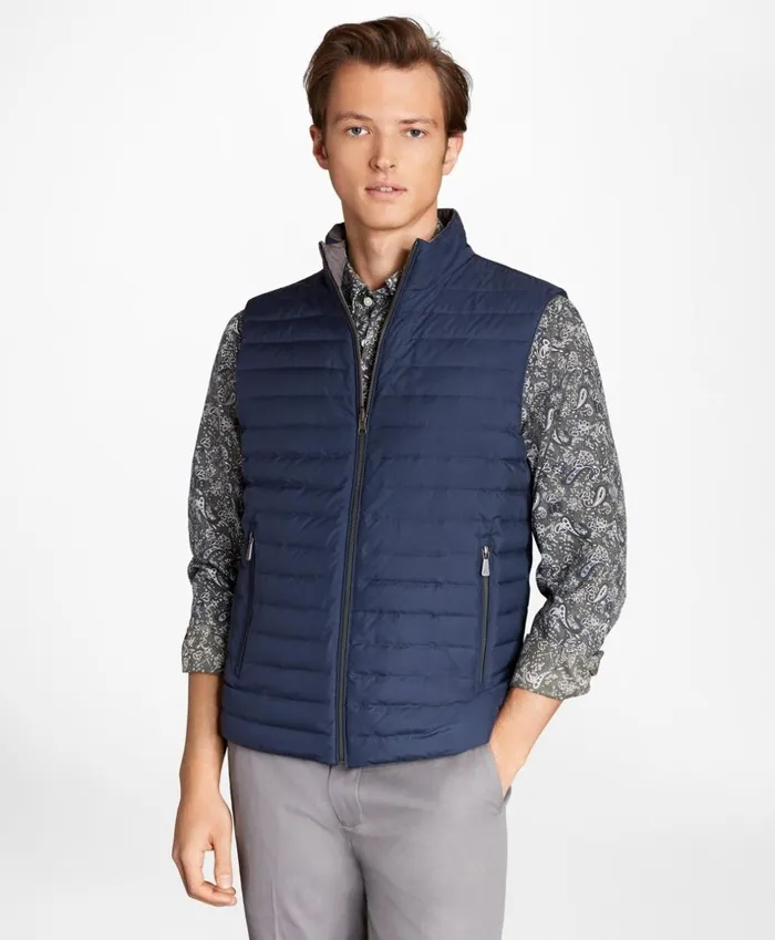 Brooks Brothers Outerwear Reversible Quilted Down Vest Charcoal 8211 Men Brooks Brothers Outerwear Reversible Quilted Down Vest Charcoal 8211 Men