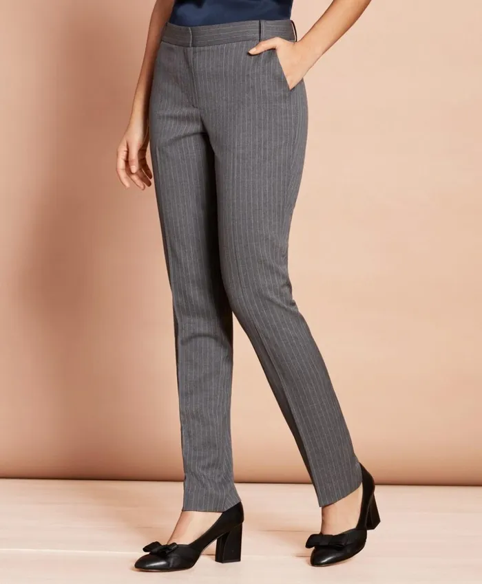 Brooks Brothers Pants Skirts and Shorts SlimFit Pinstripe Stretch Wool Pants Grey 8211 Women Brooks Brothers Pants Skirts and Shorts SlimFit Pinstripe Stretch Wool Pants Grey 8211 Women