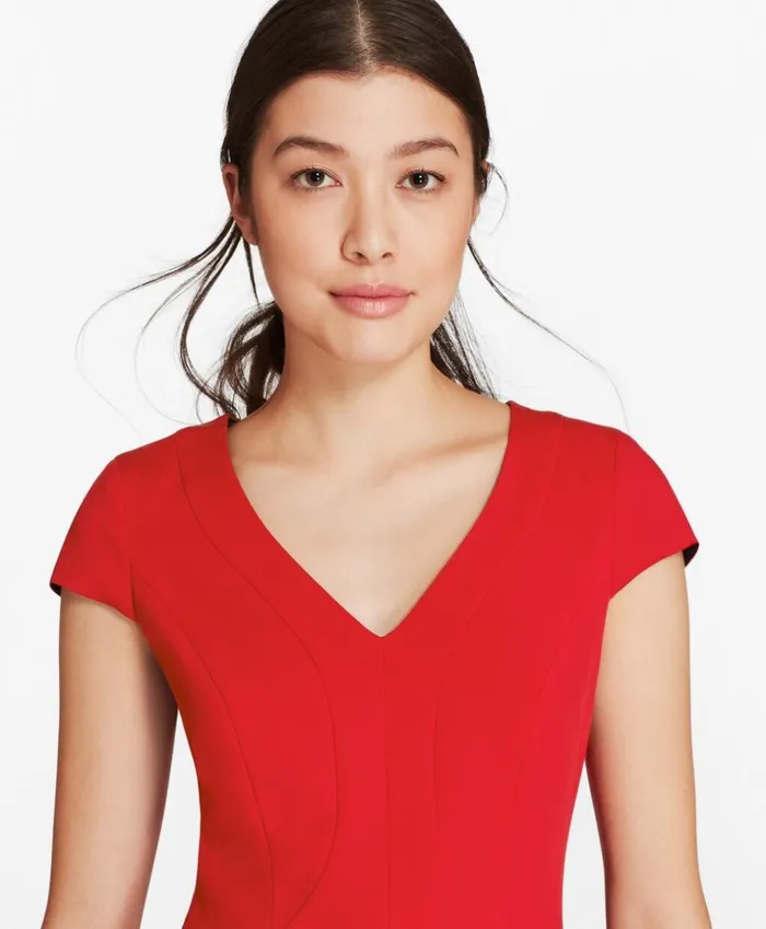 Brooks Brothers Petites Petite StretchWool Twill Sheath Dress Red 8211 Women Brooks Brothers Petites Petite StretchWool Twill Sheath Dress Red 8211 Women