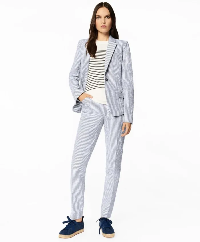 Brooks Brothers Petites Petite Striped Stretch Cotton Seersucker Pants Bluewhite 8211 Women Brooks Brothers Petites Petite Striped Stretch Cotton Seersucker Pants Bluewhite 8211 Women