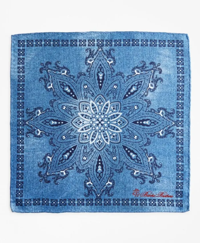 Brooks Brothers Pocket Squares and Handkerchiefs Square Medallion Pocket Square Navy 8211 Men Brooks Brothers Pocket Squares and Handkerchiefs Square Medallion Pocket Square Navy 8211 Men