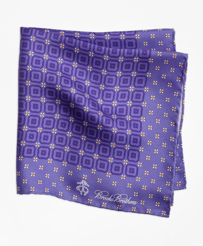 Brooks Brothers Pocket Squares and Handkerchiefs Tonal Medallion Pocket Square Purple 8211 Men Brooks Brothers Pocket Squares and Handkerchiefs Tonal Medallion Pocket Square Purple 8211 Men
