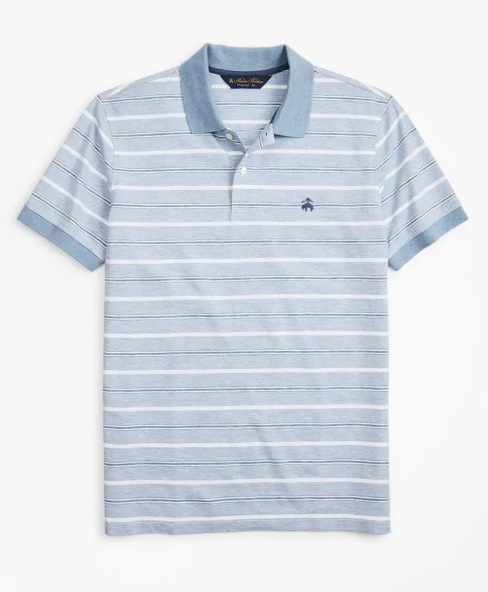 Brooks Brothers Polos and TShirts Original Fit Cotton And Linen Stripe Polo Shirt Blue 8211 Men Brooks Brothers Polos and TShirts Original Fit Cotton And Linen Stripe Polo Shirt Blue 8211 Men