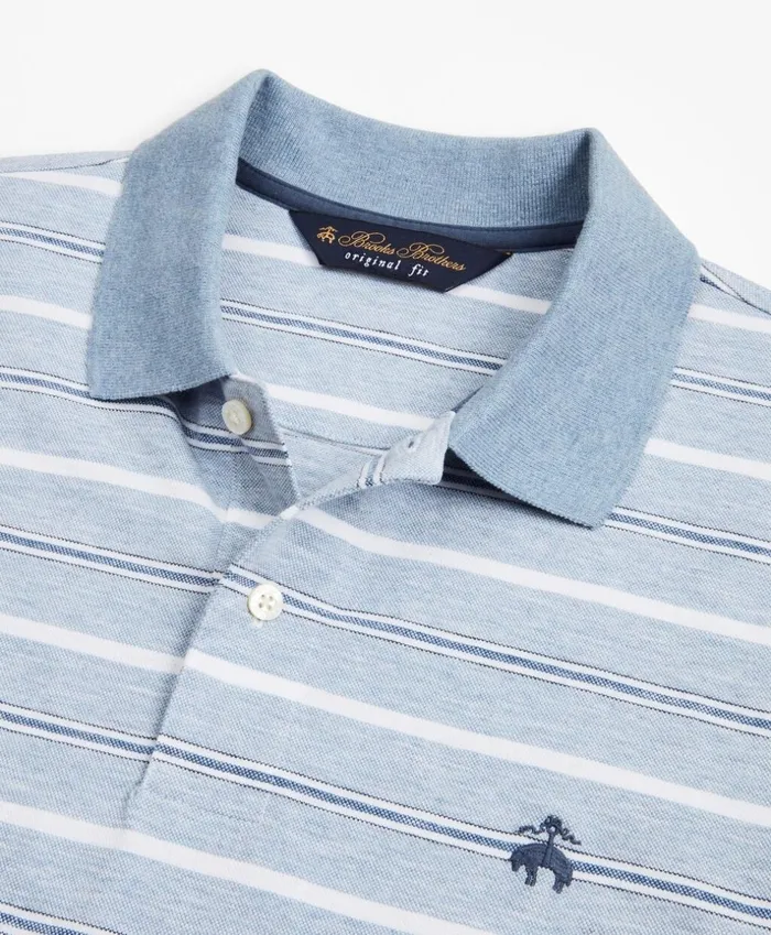 Brooks Brothers Polos and TShirts Original Fit Cotton And Linen Stripe Polo Shirt Blue 8211 Men Brooks Brothers Polos and TShirts Original Fit Cotton And Linen Stripe Polo Shirt Blue 8211 Men