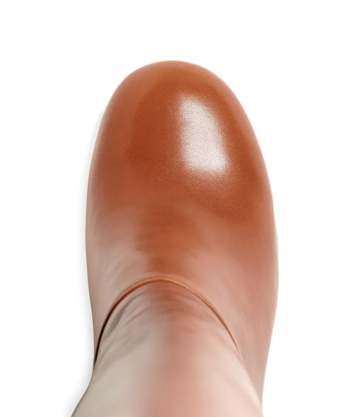 Brooks Brothers Shoes and Belts Tall Leather Stacked Heel Boots Cognac 8211 Women Brooks Brothers Shoes and Belts Tall Leather Stacked Heel Boots Cognac 8211 Women