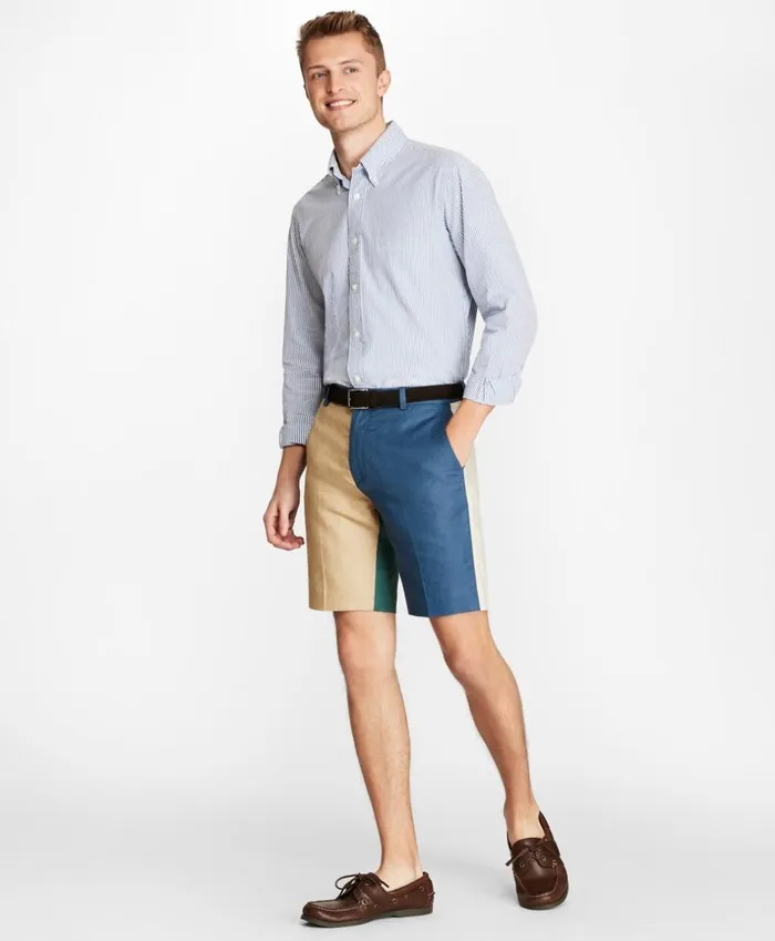 Brooks Brothers Shorts and Swimwear Linen And Cotton Fun Shorts Multi 8211 Men Brooks Brothers Shorts and Swimwear Linen And Cotton Fun Shorts Multi 8211 Men