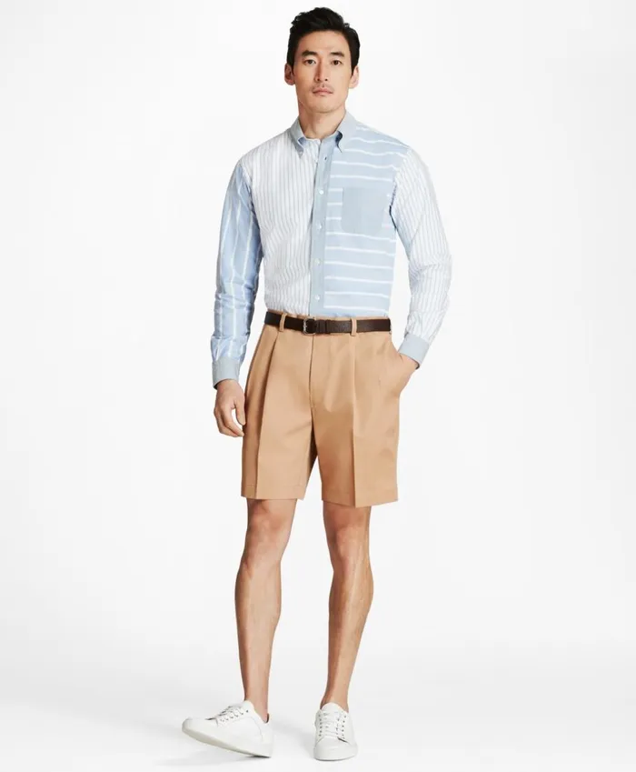 Brooks Brothers Shorts and Swimwear Pleat Front Stretch Advantage Chino Shorts Dark Khaki 8211 Men Brooks Brothers Shorts and Swimwear Pleat Front Stretch Advantage Chino Shorts Dark Khaki 8211 Men