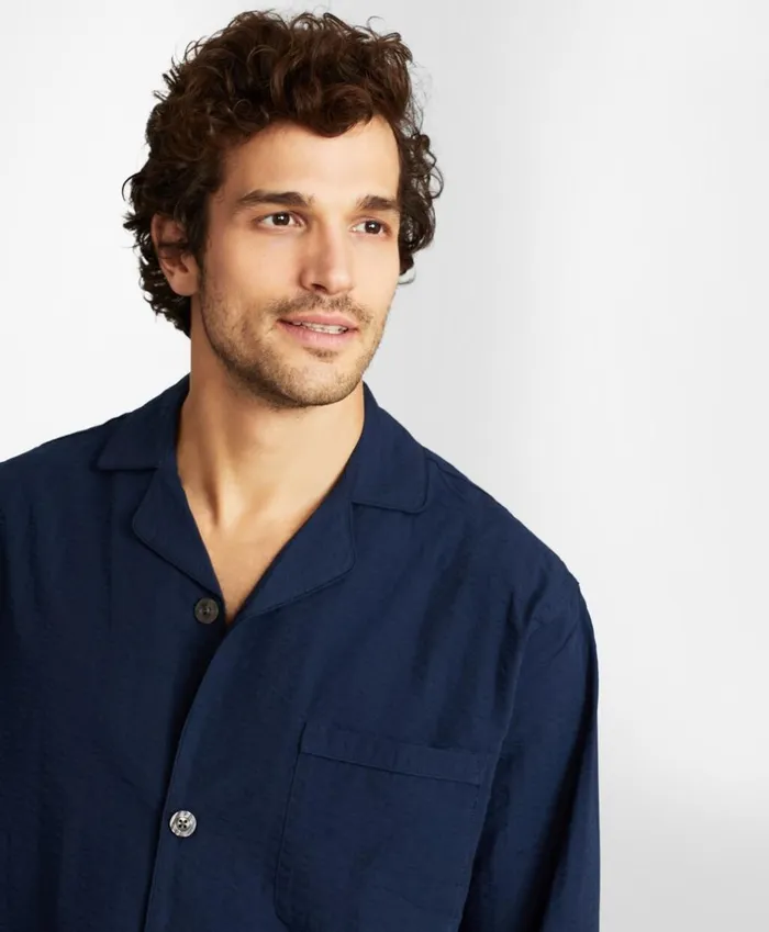 Brooks Brothers Sleepwear Seersucker Tonal Stripe Pajamas Navy 8211 Men Brooks Brothers Sleepwear Seersucker Tonal Stripe Pajamas Navy 8211 Men