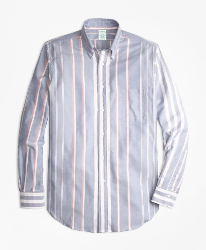 Brooks Brothers Sport Shirts Milano Fit Oxford Bold Stripe Sport Shirt Blue 8211 Men Brooks Brothers Sport Shirts Milano Fit Oxford Bold Stripe Sport Shirt Blue 8211 Men